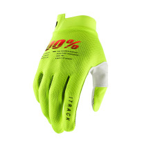 100% iTRACK Motocross Gloves Fluo Yellow